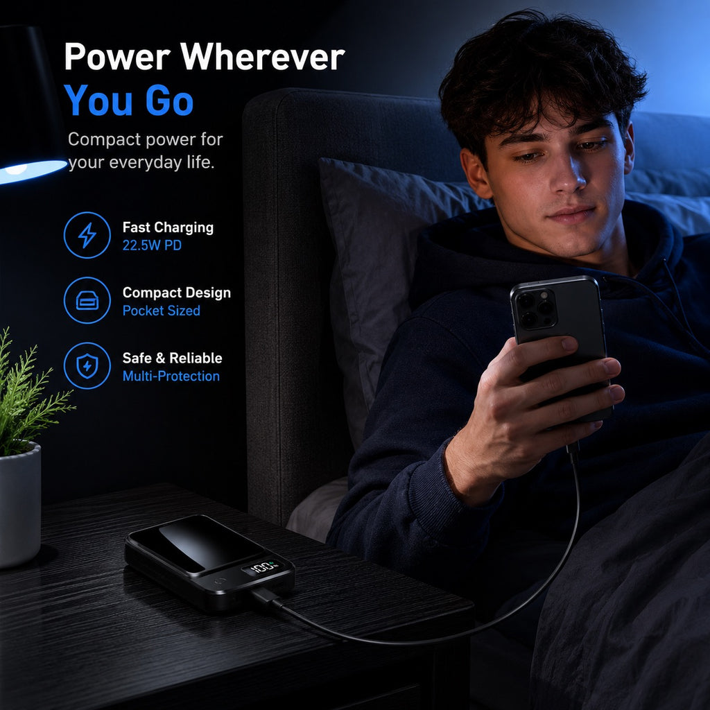Magnetic Power Bank 10000mAh — 22.5W Fast Charge