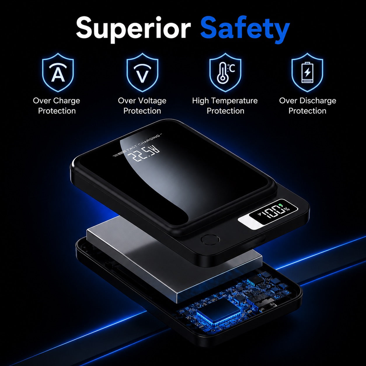 Magnetic Power Bank 10000mAh — 22.5W Fast Charge