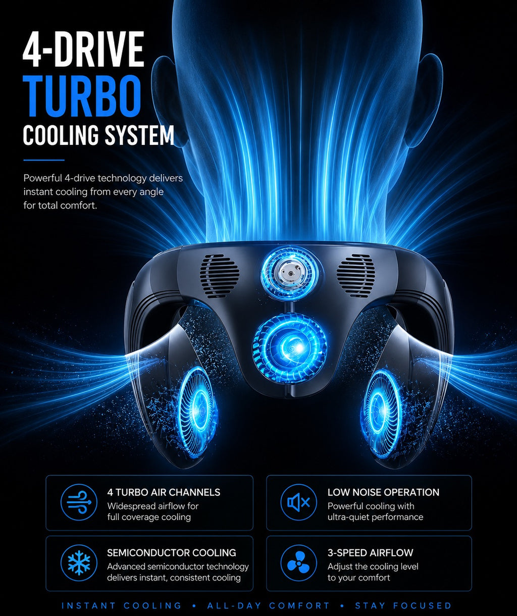 Portable Neck Air Conditioner — 5200mAh Cooling Fan