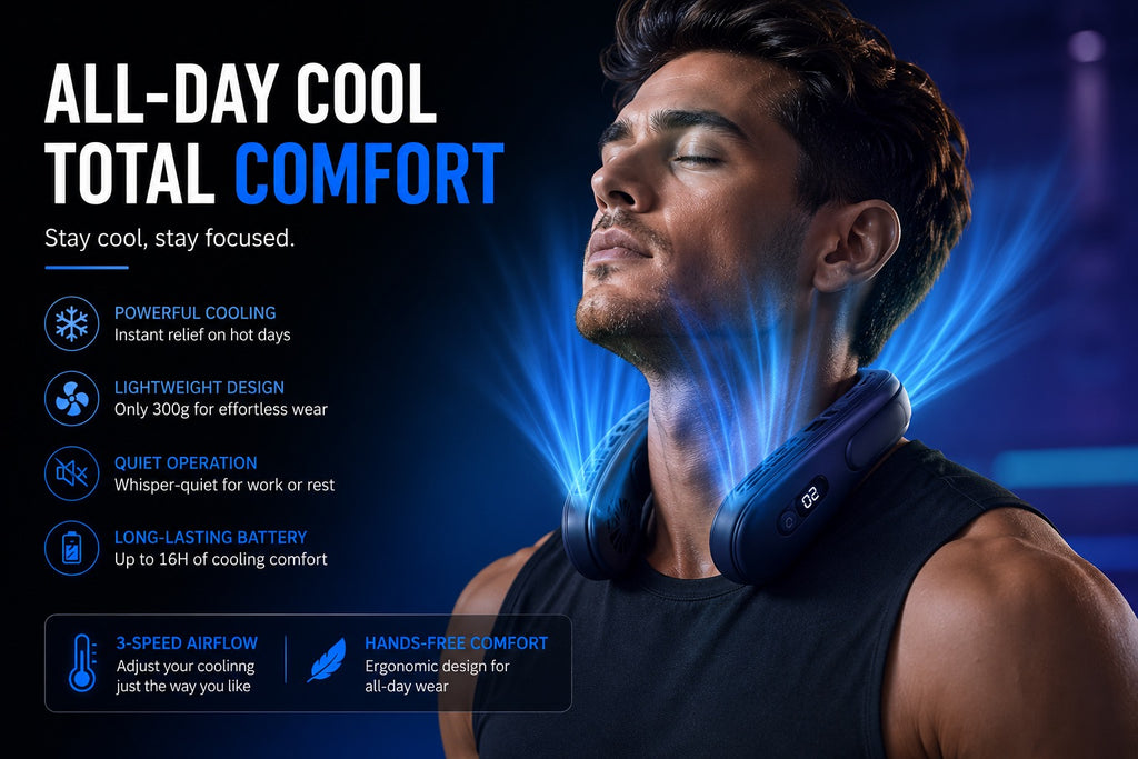 Portable Neck Air Conditioner — 5200mAh Cooling Fan