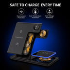 Foldable 3-in-1 Wireless Charging Station — Fold & Go