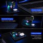 Foldable 3-in-1 Wireless Charging Station — Fold & Go