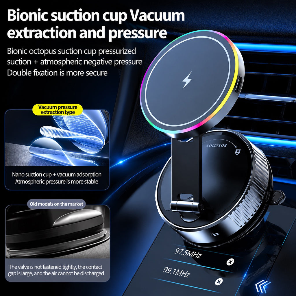 Spin & Charge — 360° Wireless Car Mount