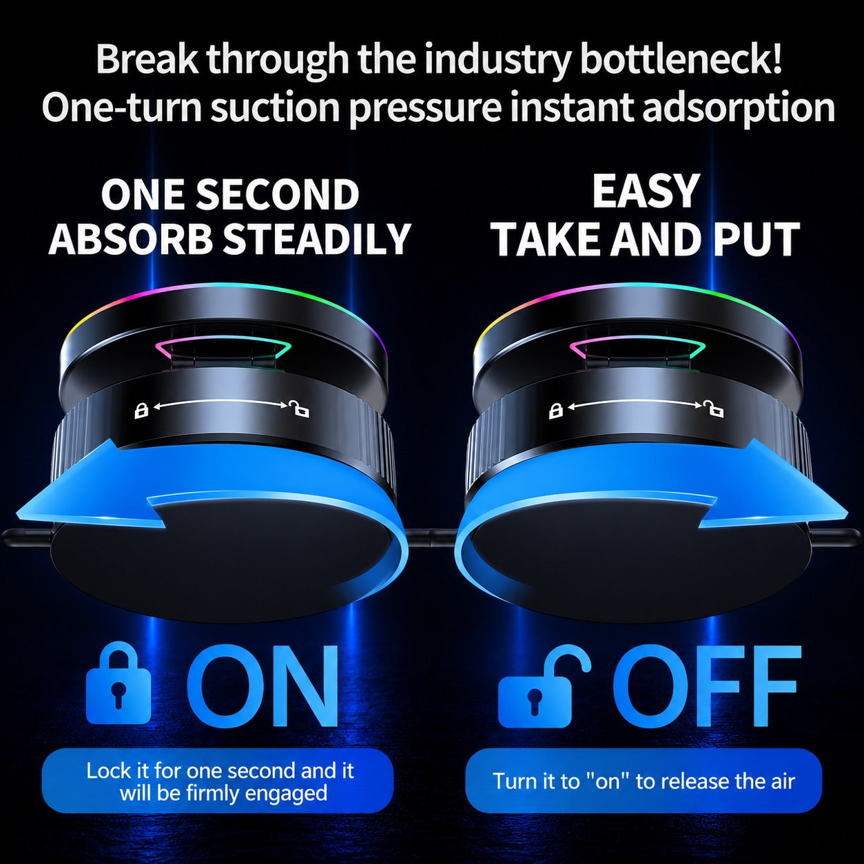 Spin & Charge — 360° Wireless Car Mount