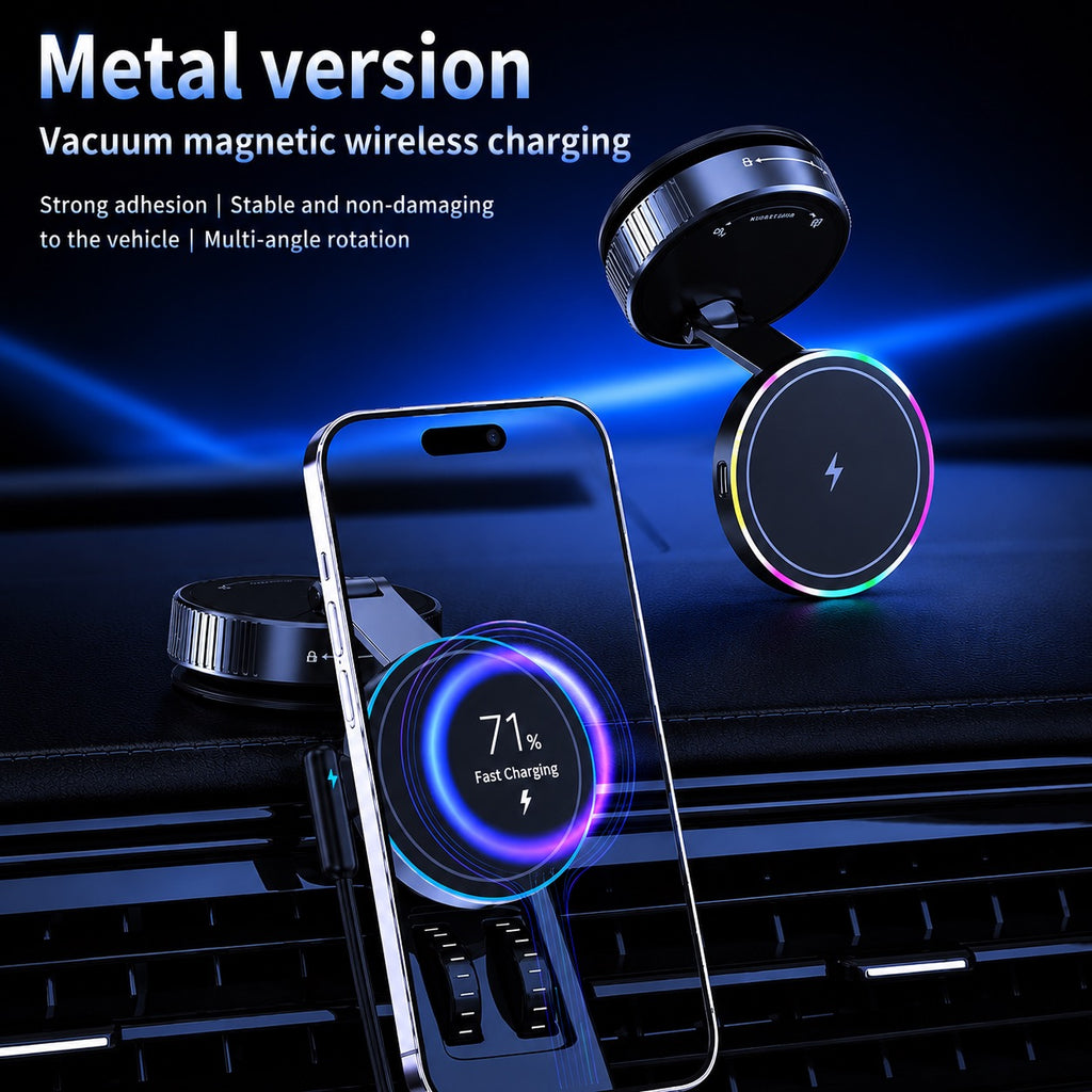Spin & Charge — 360° Wireless Car Mount